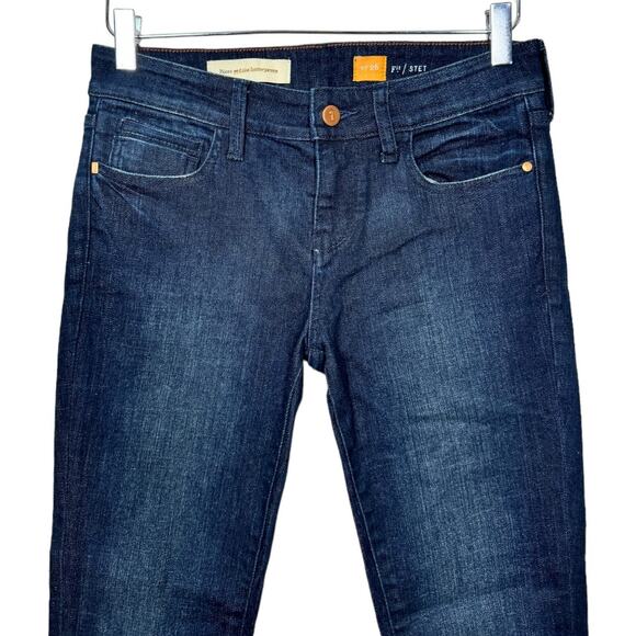 Anthropologie Pilcro Stet Embroidered Cuff Jeans 26 Straight Ankle Patchwork - Picture 4 of 8